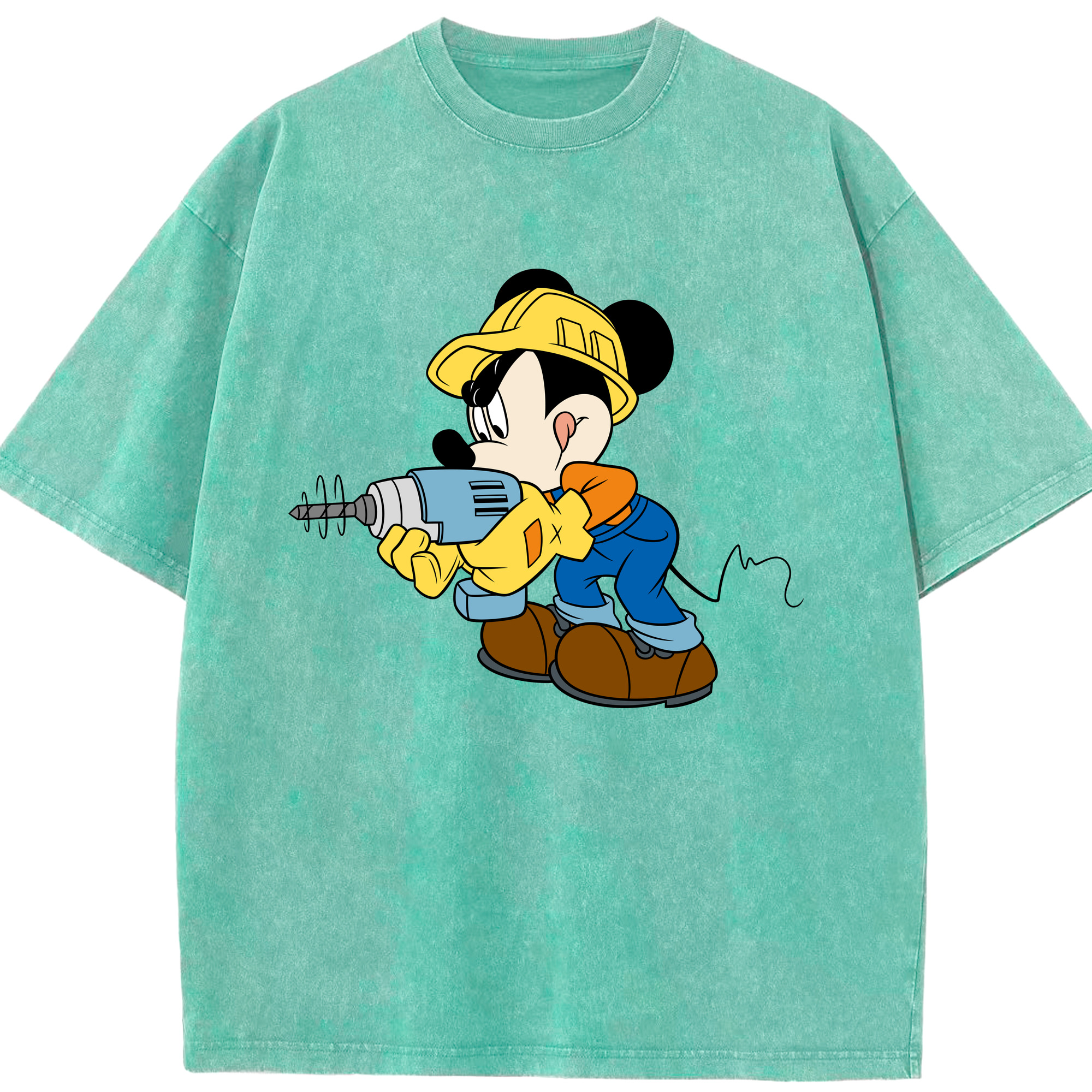 （画像用） ミッキーマウス Mickey Mouse 綿100% ヴィンテージ風 半袖Tシャツ（フロントプリント）